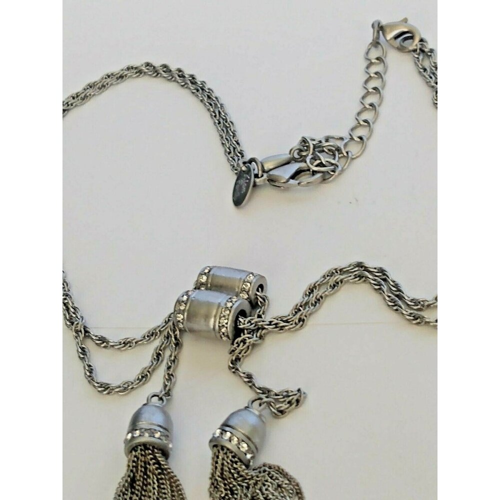 Lia Sophia Kiam Family Collection Silver Tone "Curtain call"  NECKLACE" 17-20"